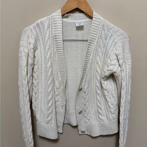 Abercrombie Kids Cream Cable Knit Cardigan